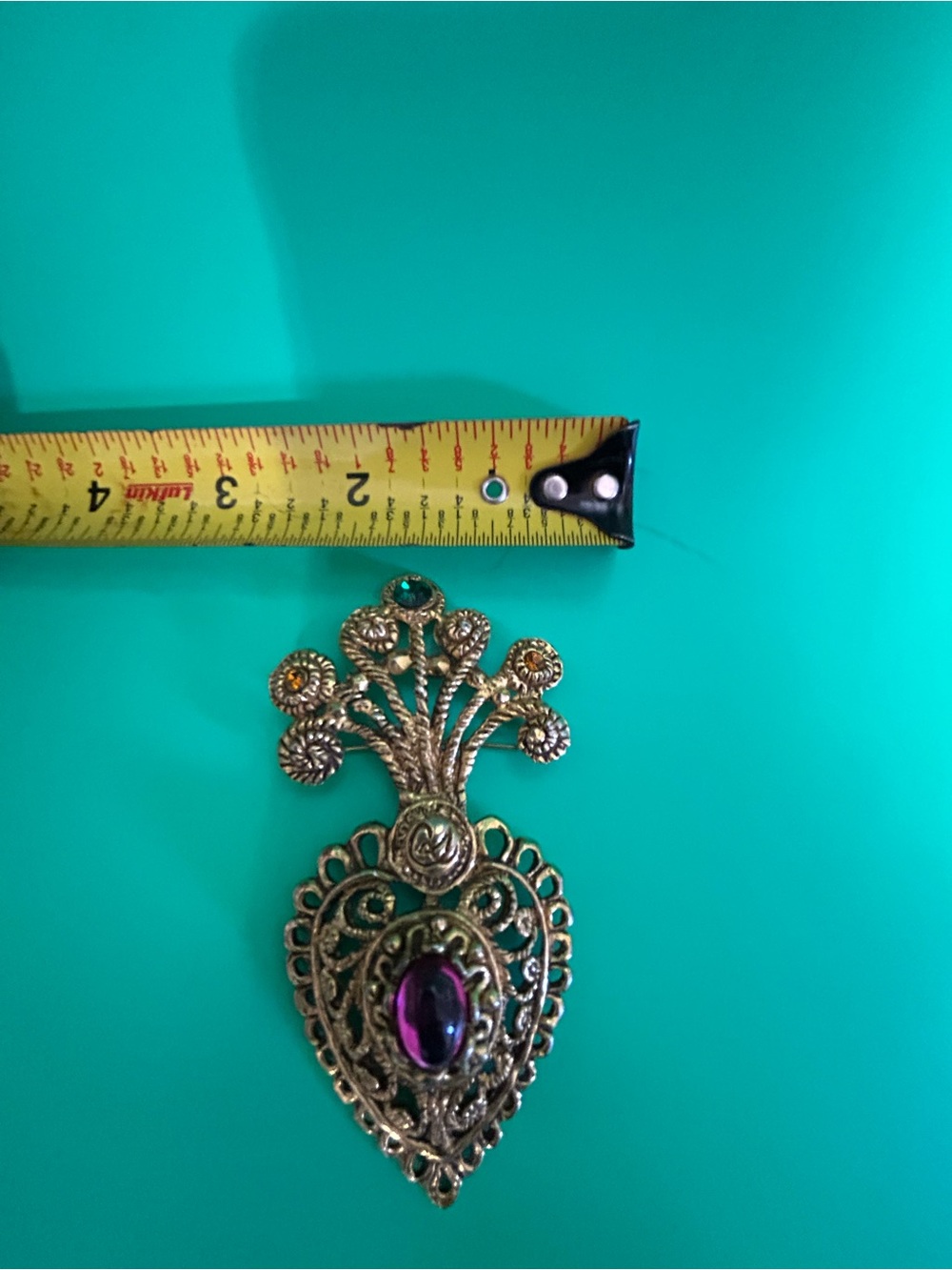 Christian Lacroix Vintage Large Gold Brooch - Picture 6 of 6